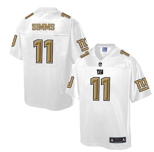 Men's Game Phil Simms Nike Jersey White - #11 Pro Line Fashion NFL New York Giants